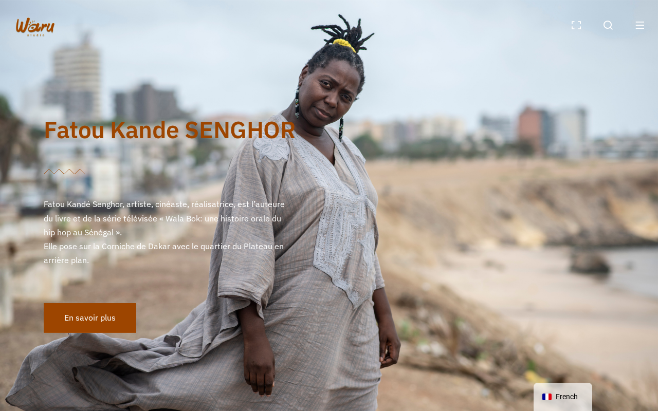 Capture du site fatoukandesenghor.com — portfolio d'artiste et cinéaste